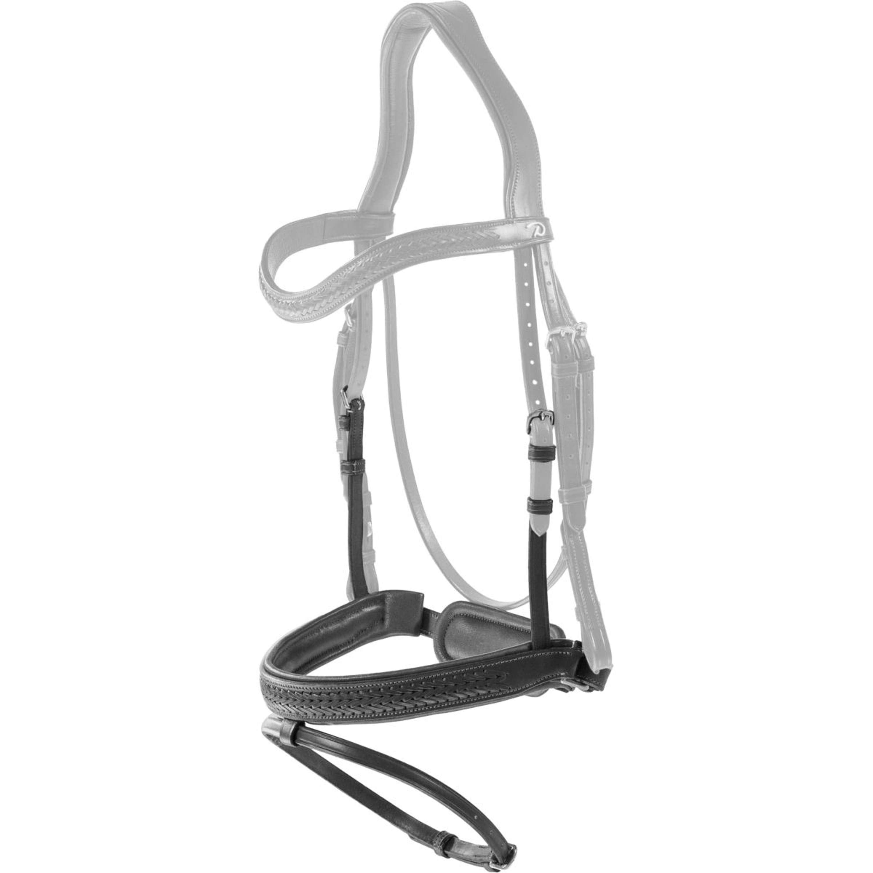 Dyon Neusriem Flash Pull-Back Gevlochten Zwart