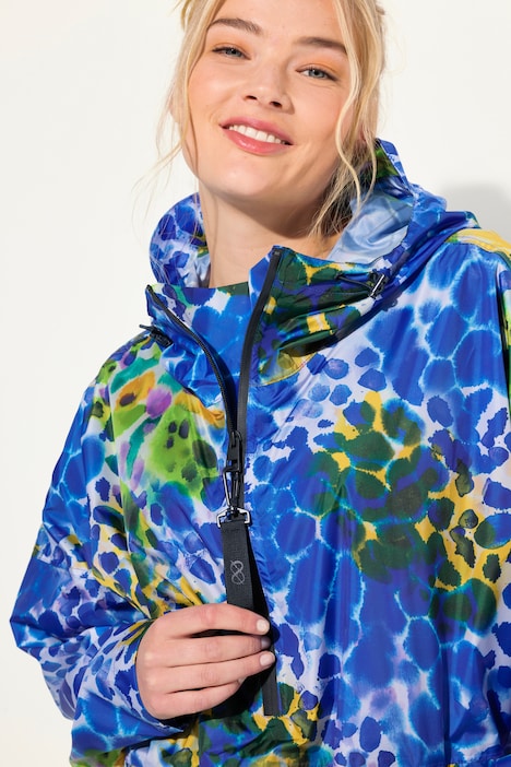 Funktions-Regencape, Unisex, Print, Kapuze