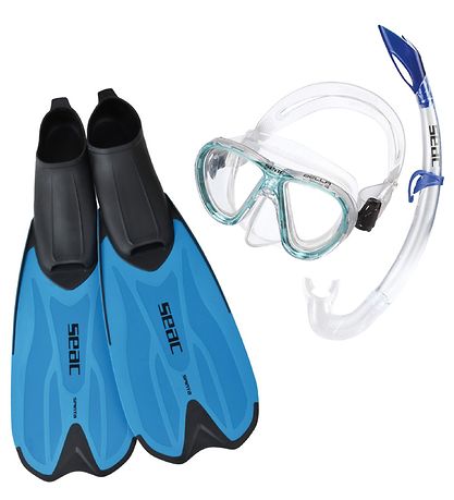 Seac Snorkels?t m. Sv?mmef?dder - Tris Spinta JR - Blå
