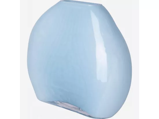 HABITAT - Vase en verre soufflé - 23 cm - Bleu - Aqua