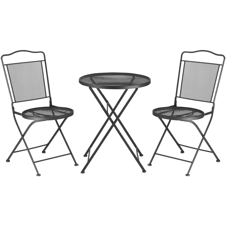Outsunny Gartenmöbel-Set mit 2 Stühle schwarz