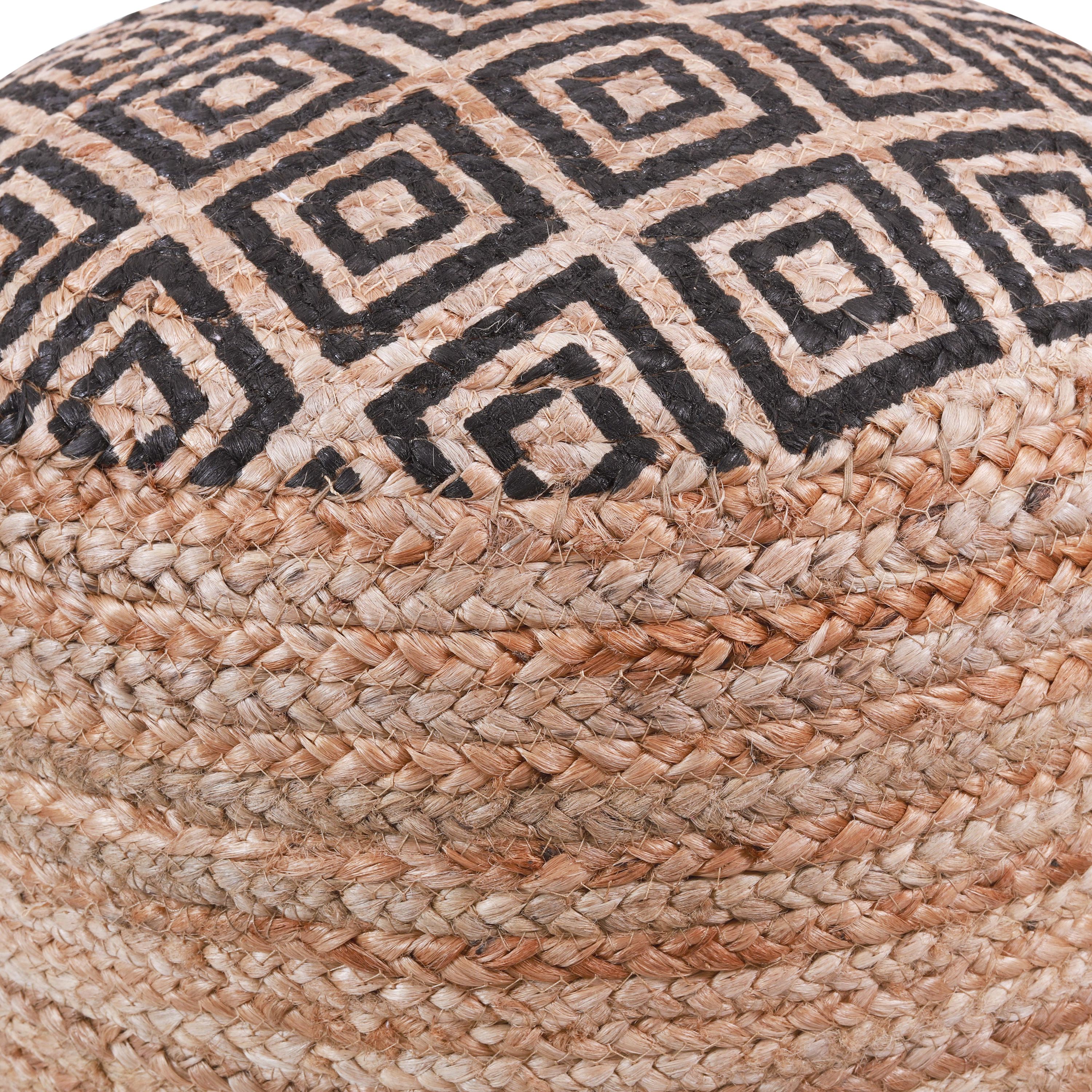 Pouf NETANJA schwarz/natural
