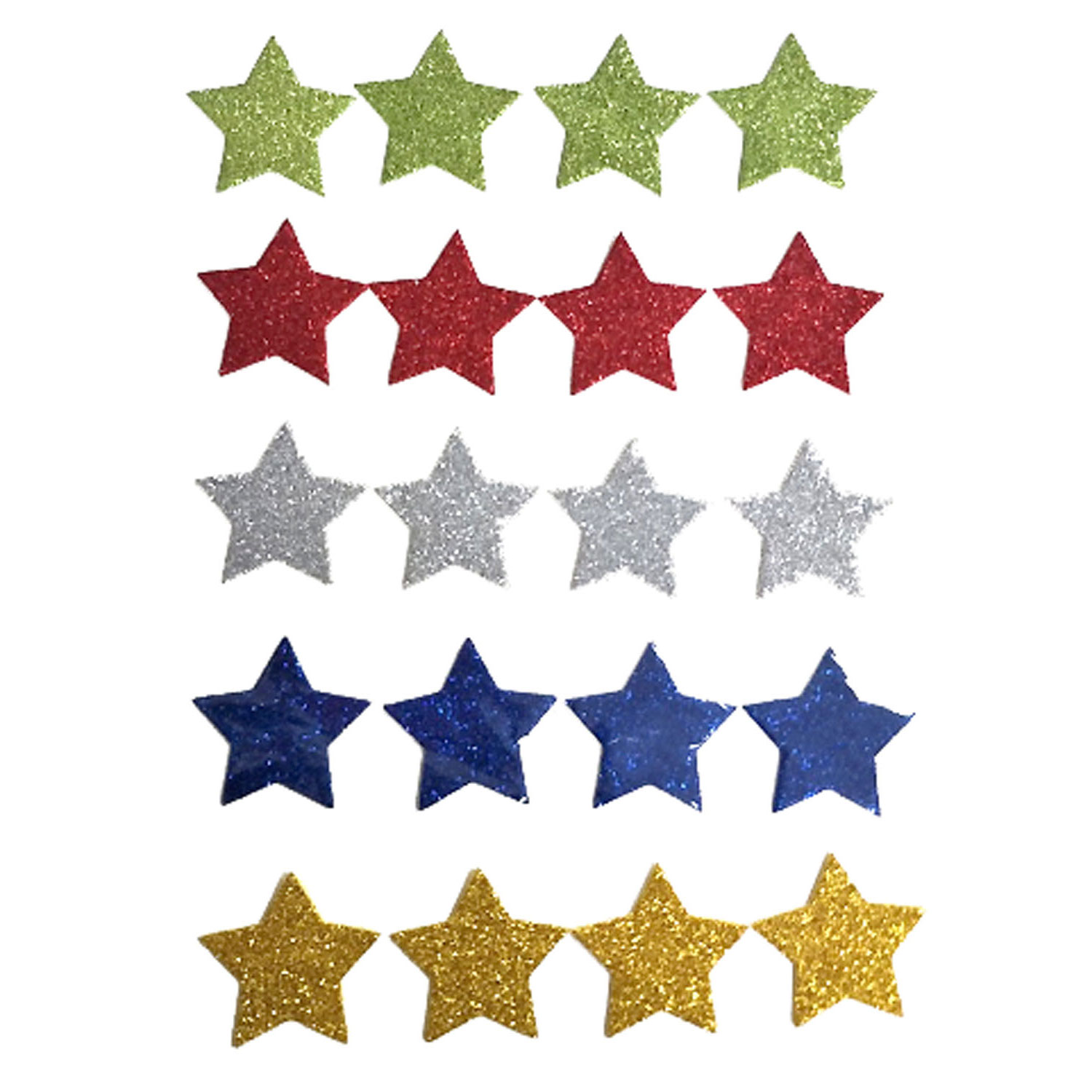 Foamstickers Sterren Glitter, 54st.