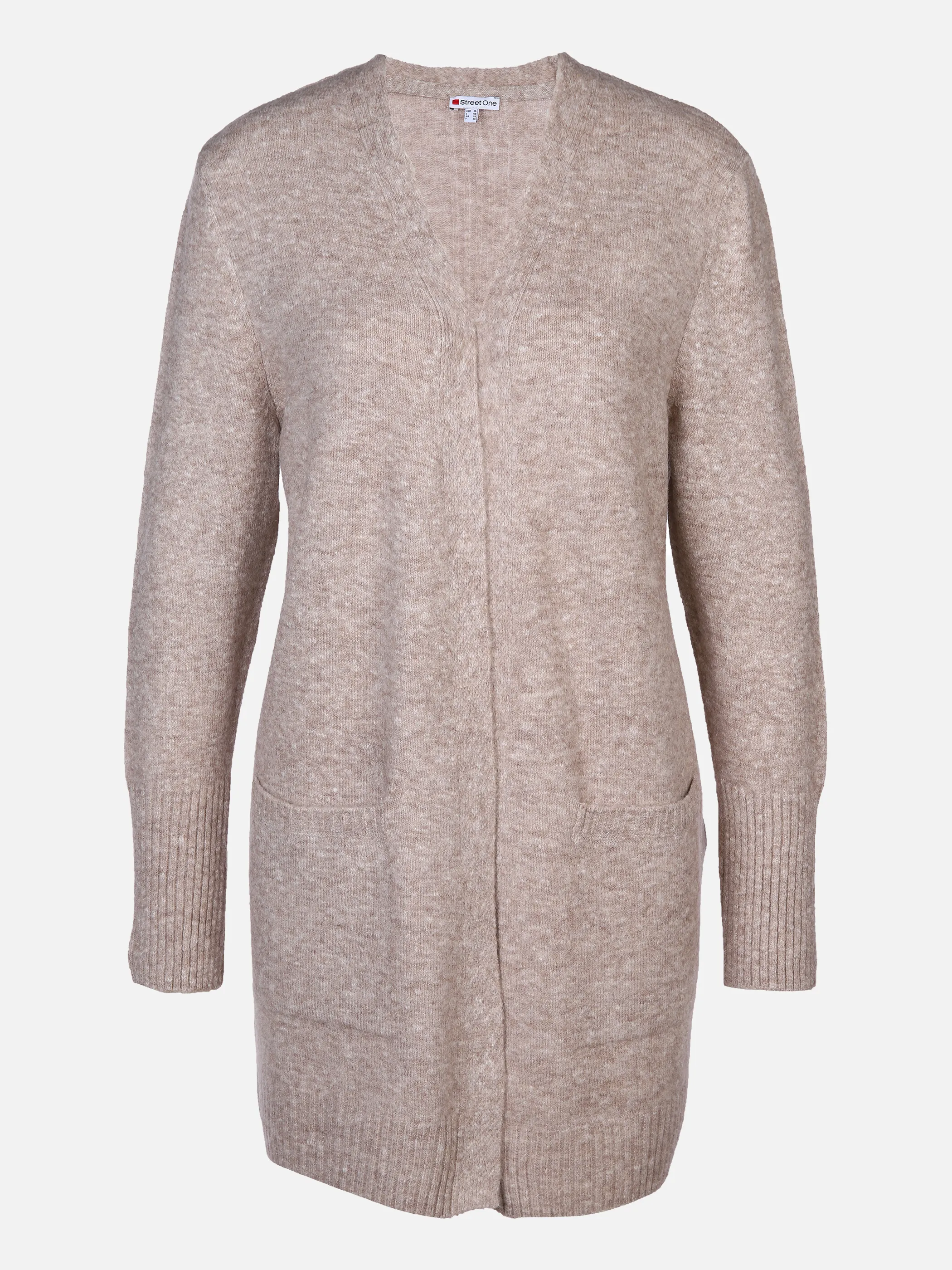 Damen Strick-Cardigan in melierter Optik