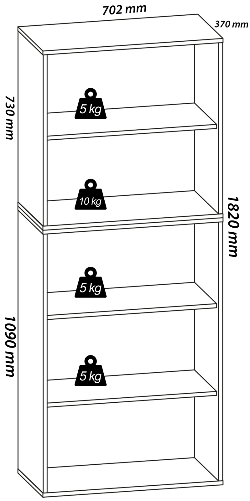 Büroschrank LONA XXL - grau - mit Aufsatz und Schublade - 240 cm hoch