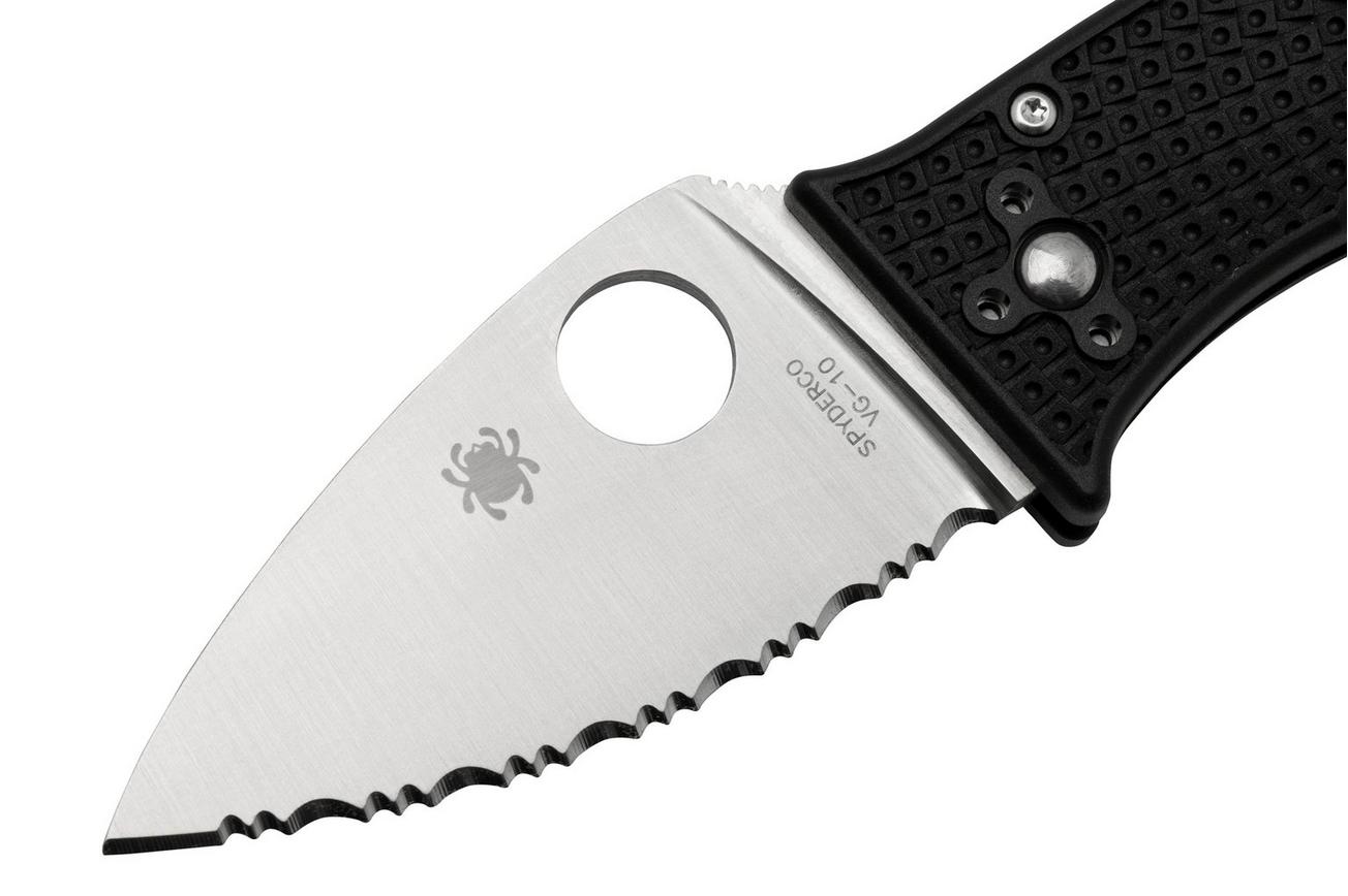 Spyderco Lil' Temperance 3 Lightweight C69SBK3 serrated zakmes, Sal Glesser design