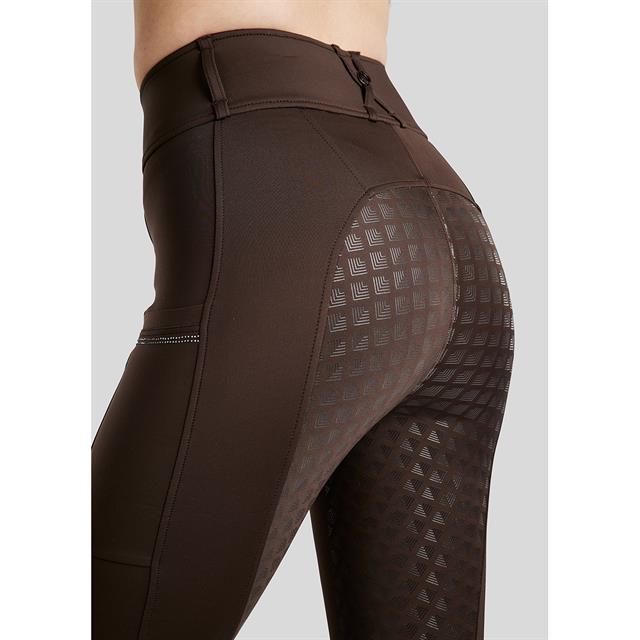 Paardrijlegging Montar MOEdith Gun Metal Full Grip Bruin