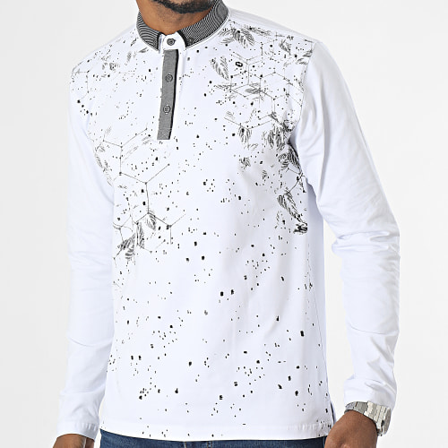 Polo Manches Longues Blanc