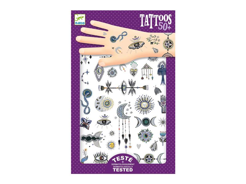 DJECO Tattoos Wicca Temporäre Klebetattoos für Kinder