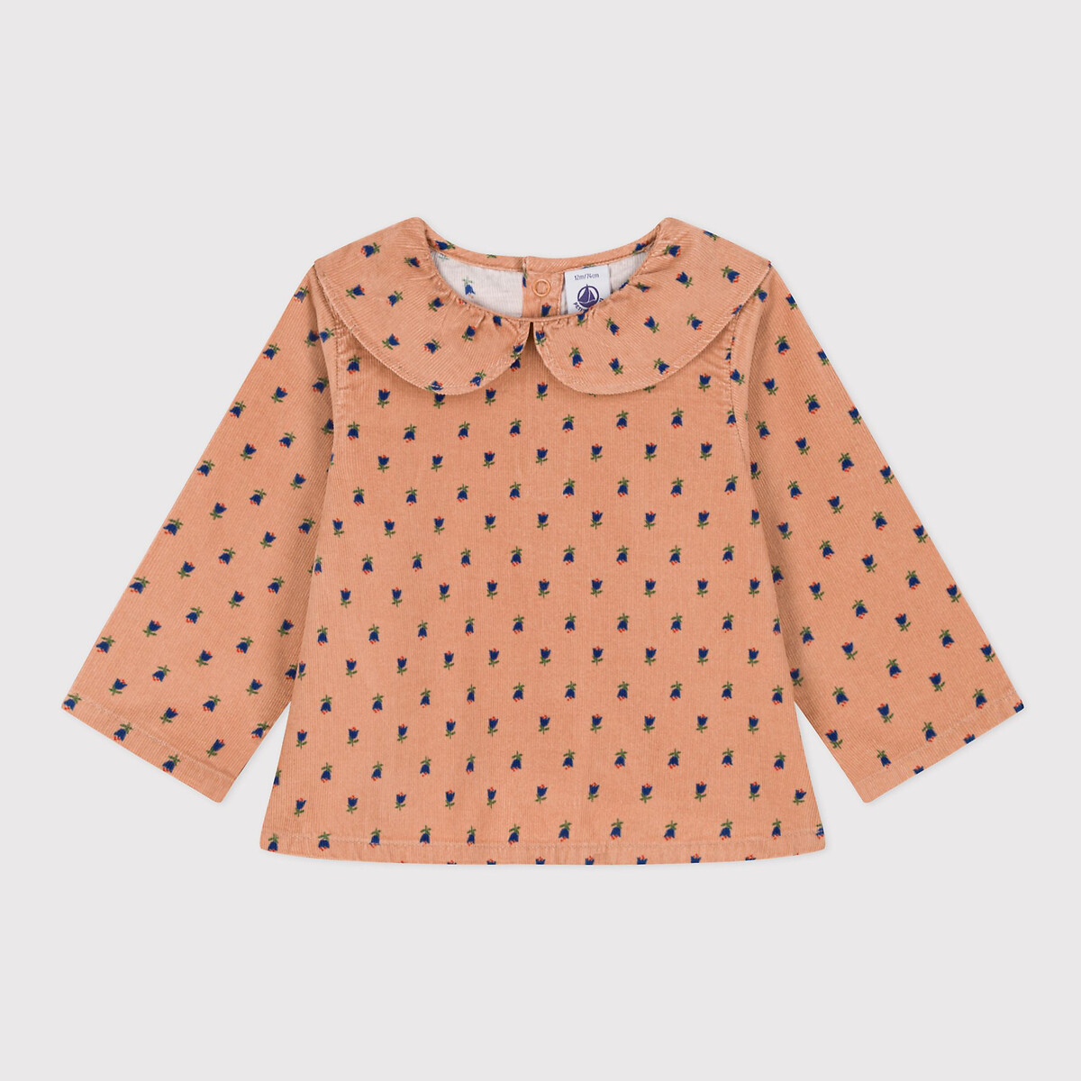 PETIT BATEAU<br>Blusa manga comprida de veludo