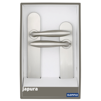Gamma deurkruk set Japura ovaal blind schild RVS