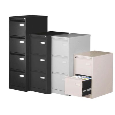 Classeur métallique pour dossiers suspendus - 4 tiroirs - H132 x L41 x P62 cm - noir