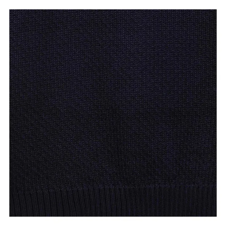 Le Minor Pull Col Roulé Norvégien Laine Mérinos | Bleu marine