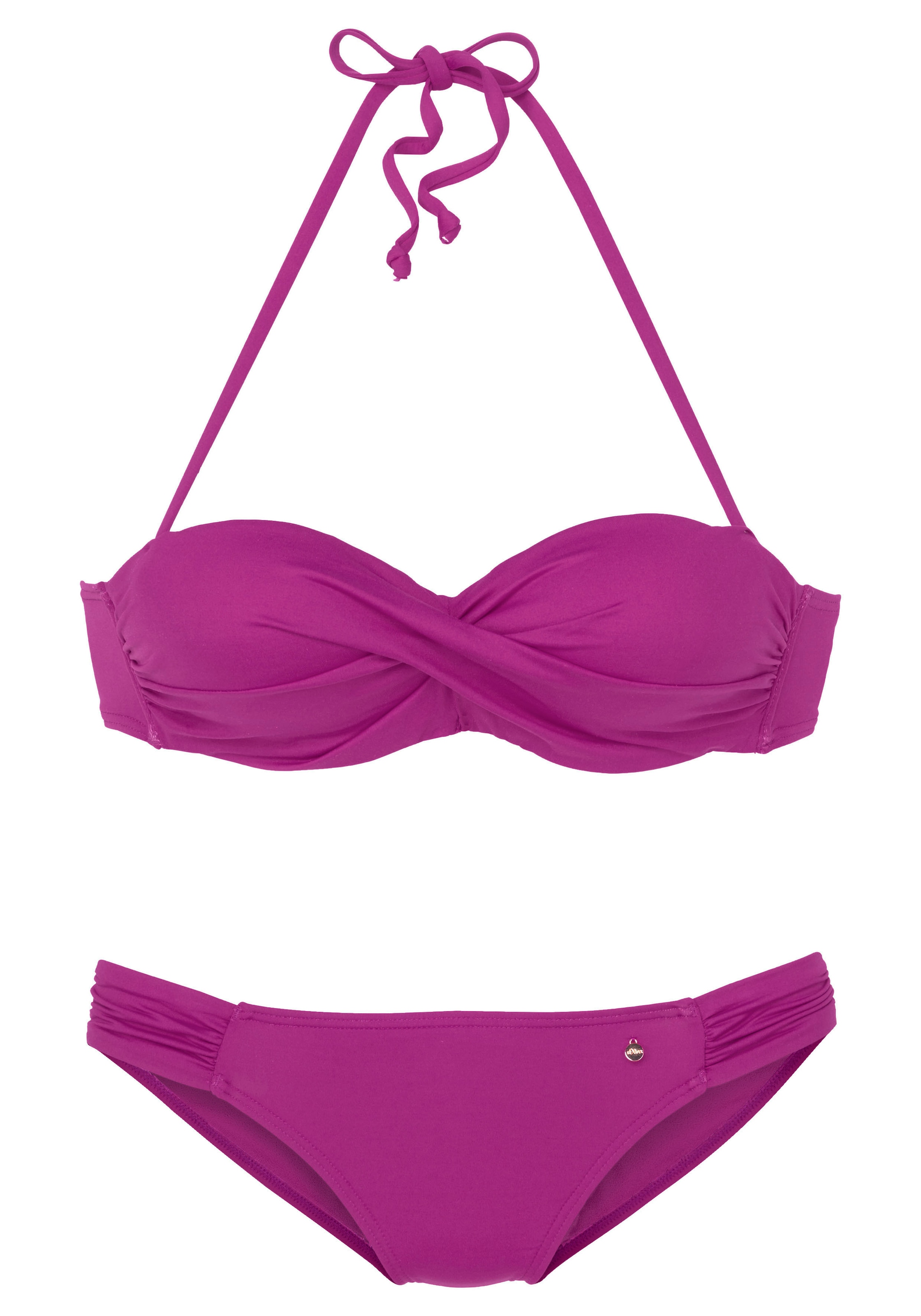 s.Oliver Bügel-Bandeau-Bikini , mit Raffung