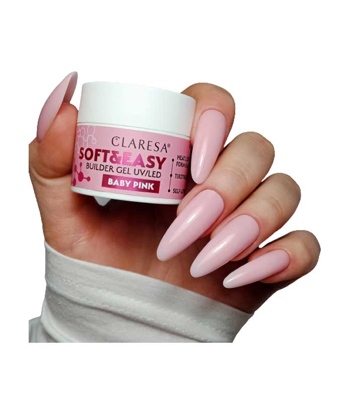 Claresa - Gel construtor Soft & Easy - Baby pink - 45 g
