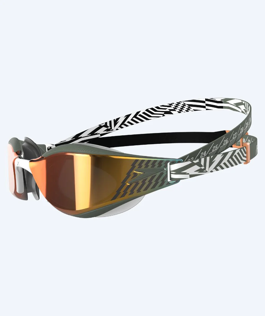 Speedo Elite svømmebriller - Fastskin Hyper Elite Mirror - Grøn/guld