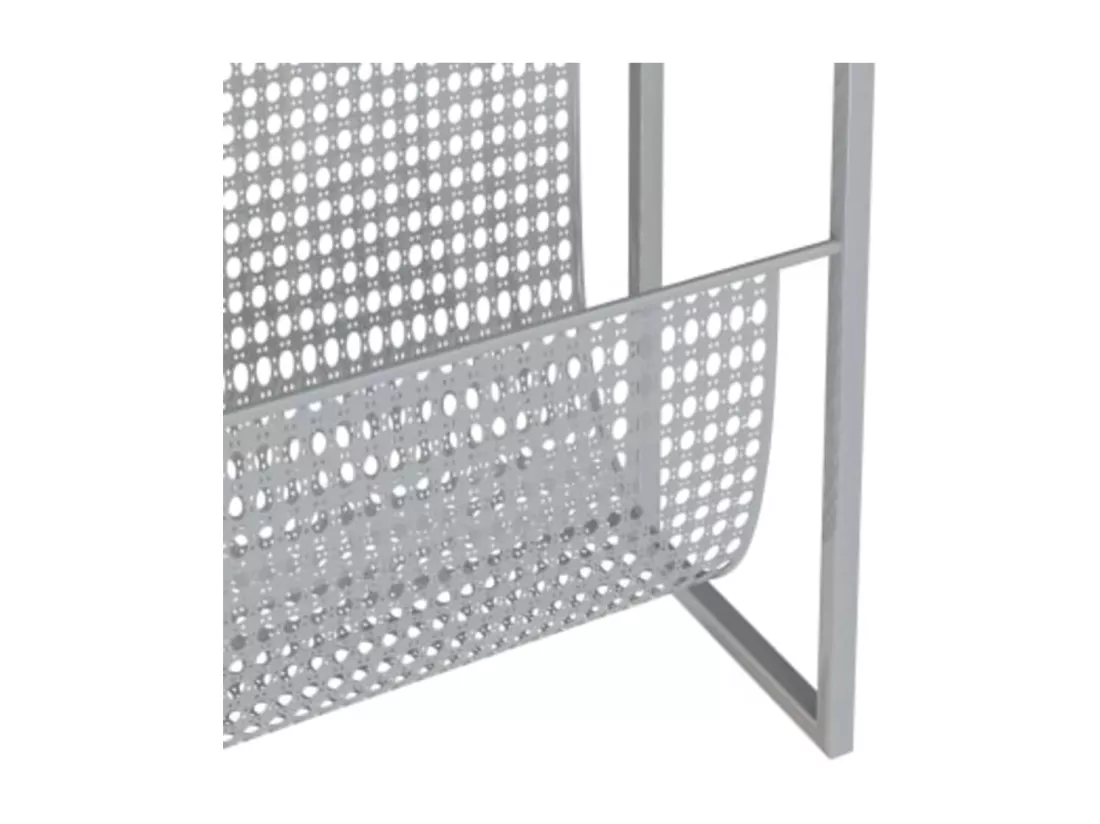 Porte-revue Argenté 35x15x45 cm Acier