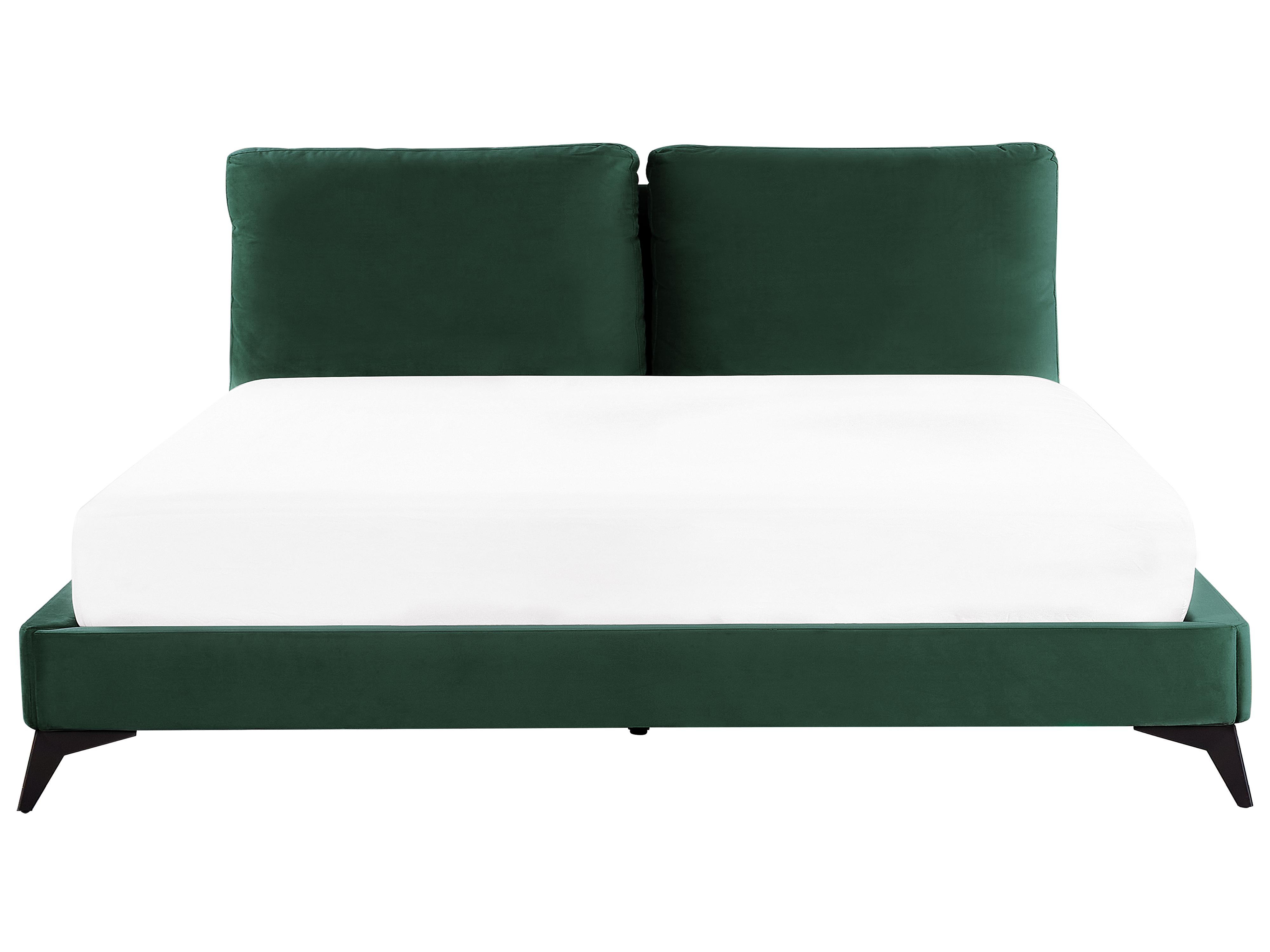 Bed Fluweel MELLE 180 x 200 cm Smaragdgroen