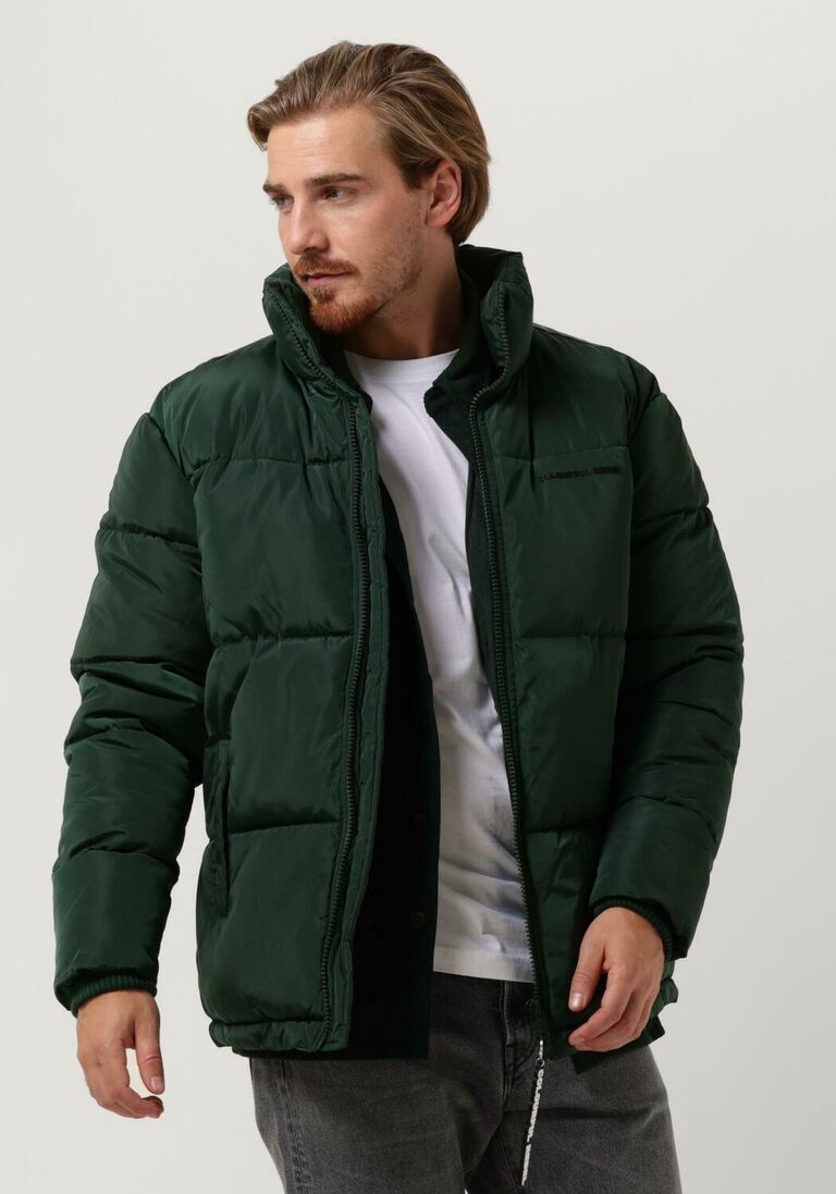 COLOURFUL REBEL donkergroene colourful rebel gewatteerde jas finch puffer jacket