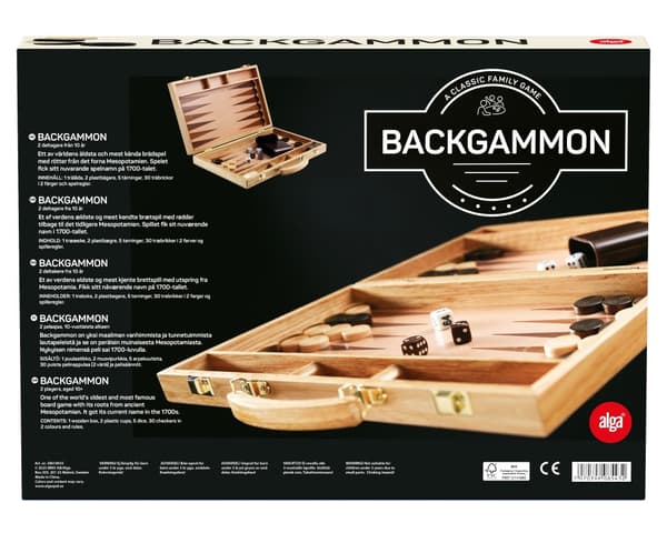Spill Backgammon, Alga (SE/FI/NO/DK/EN)