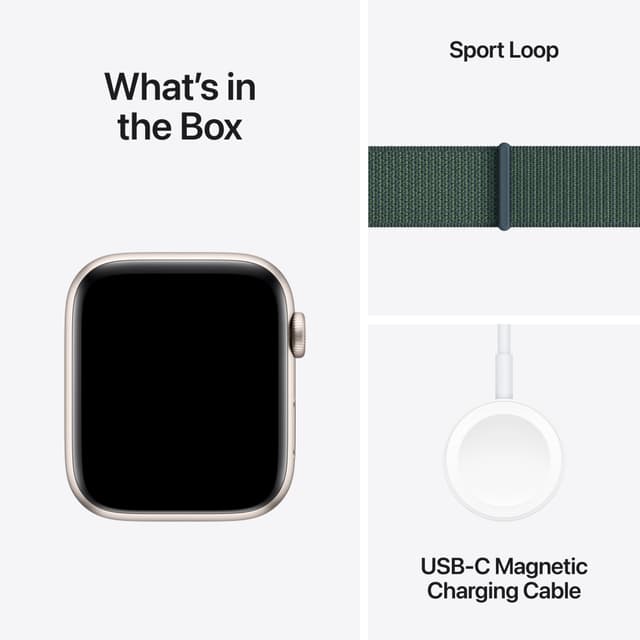 Apple Watch SE 2nd Gen 44mm LTE (Starlight Alu/Lake Green sport loop)