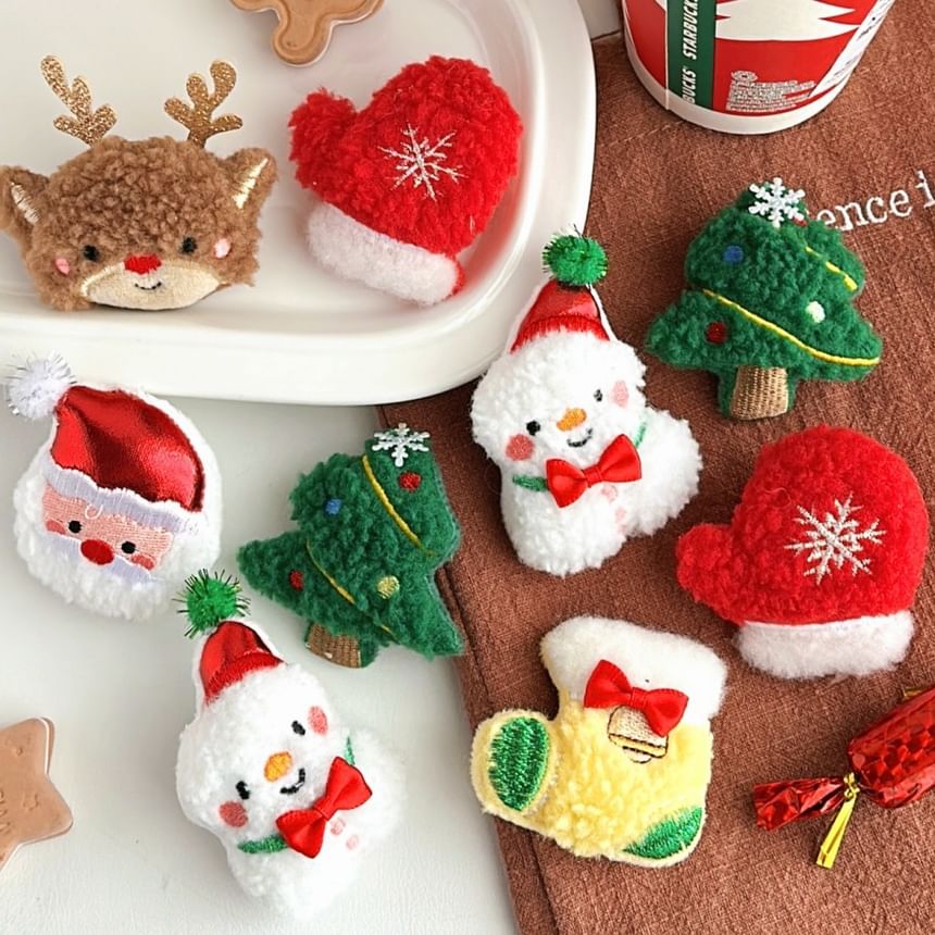 Bohod - Kerst pluche broche (verschillende ontwerpen)