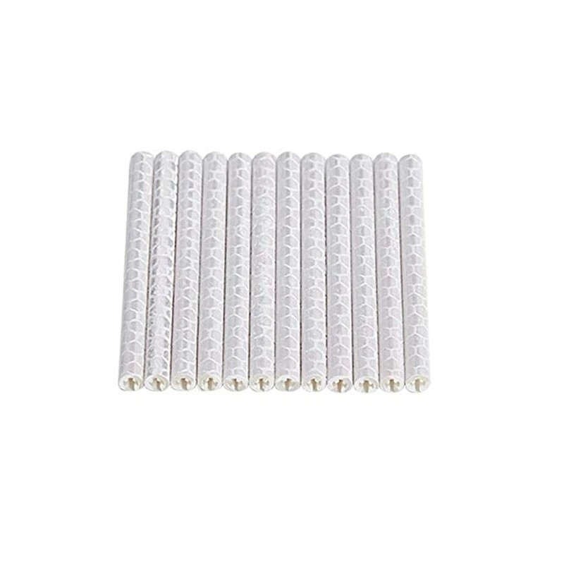 (12er Set) 75mm Fahrrad Velo Speichen Reflektoren - Silber