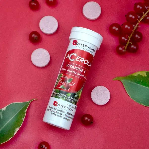 Forté Pharma Acerola Vitamina C Natural para Fadiga 60 Comprimidos Mastigáveis - 2 Meses