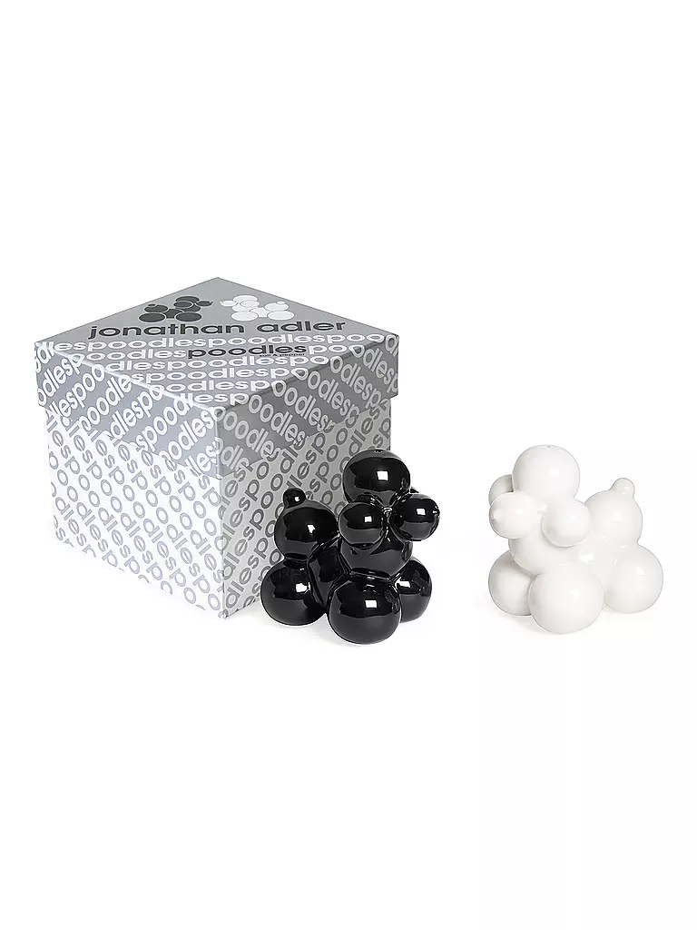 JONATHAN ADLER Salz- und Pfefferstreuer Set POODLE Black / White schwarz