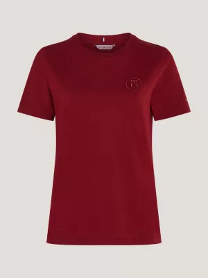 Camiseta moderna com bordado de monograma TH