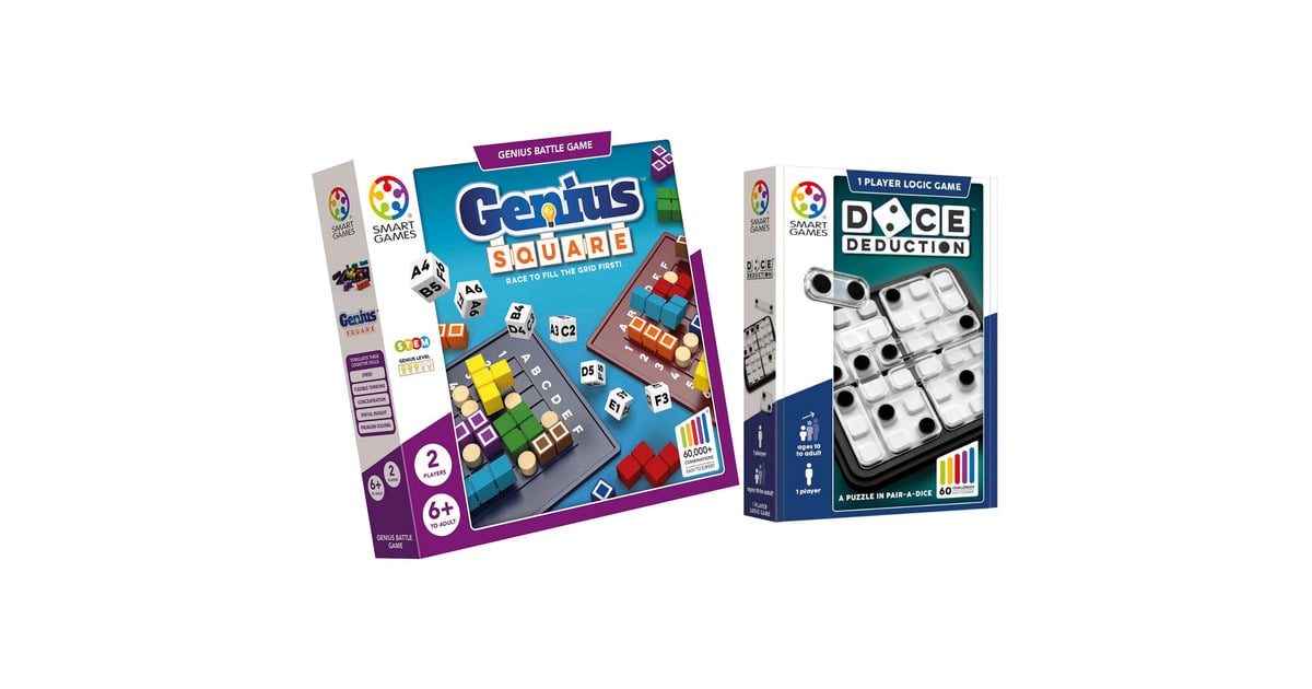 SmartGamesGenius Square + Dice Deduction Bundel Denkspel  (Nederlands, 1 - 2 spelers, Vanaf 6 en 10 jaar, 60 opdrachten)