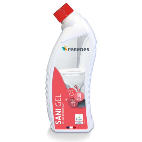 Gel WC détartrant Ecolabel Paredes SANI GEL flacon de 750ml