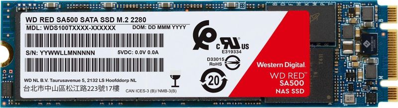 Western Digital - Red - SSD - 500 GB - M.2 - Leessnelheid 560 MB/s - Schrijfsnelheid 530 MB/s