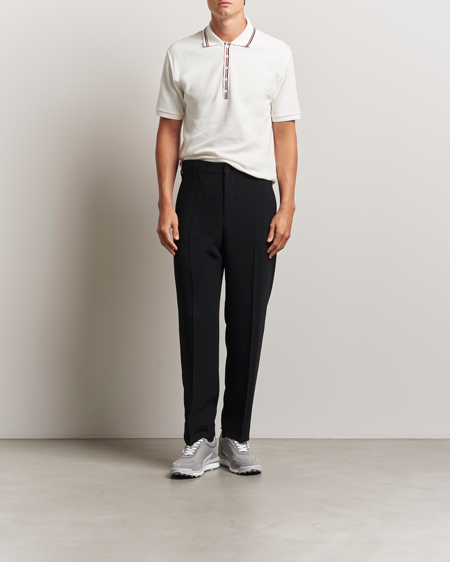 Thom Browne Waffle Cotton Polo Natural White