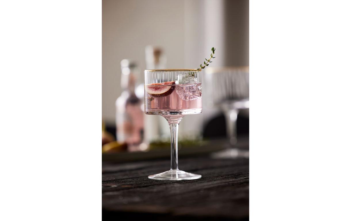 Gin Glas Palermo Gold 4 Stück, 45 clGläser mit feinem Goldrand
