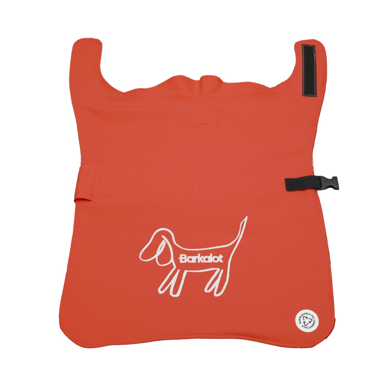 Barkalot Hunderegenmantel aus Upcycled-Stoff rot S