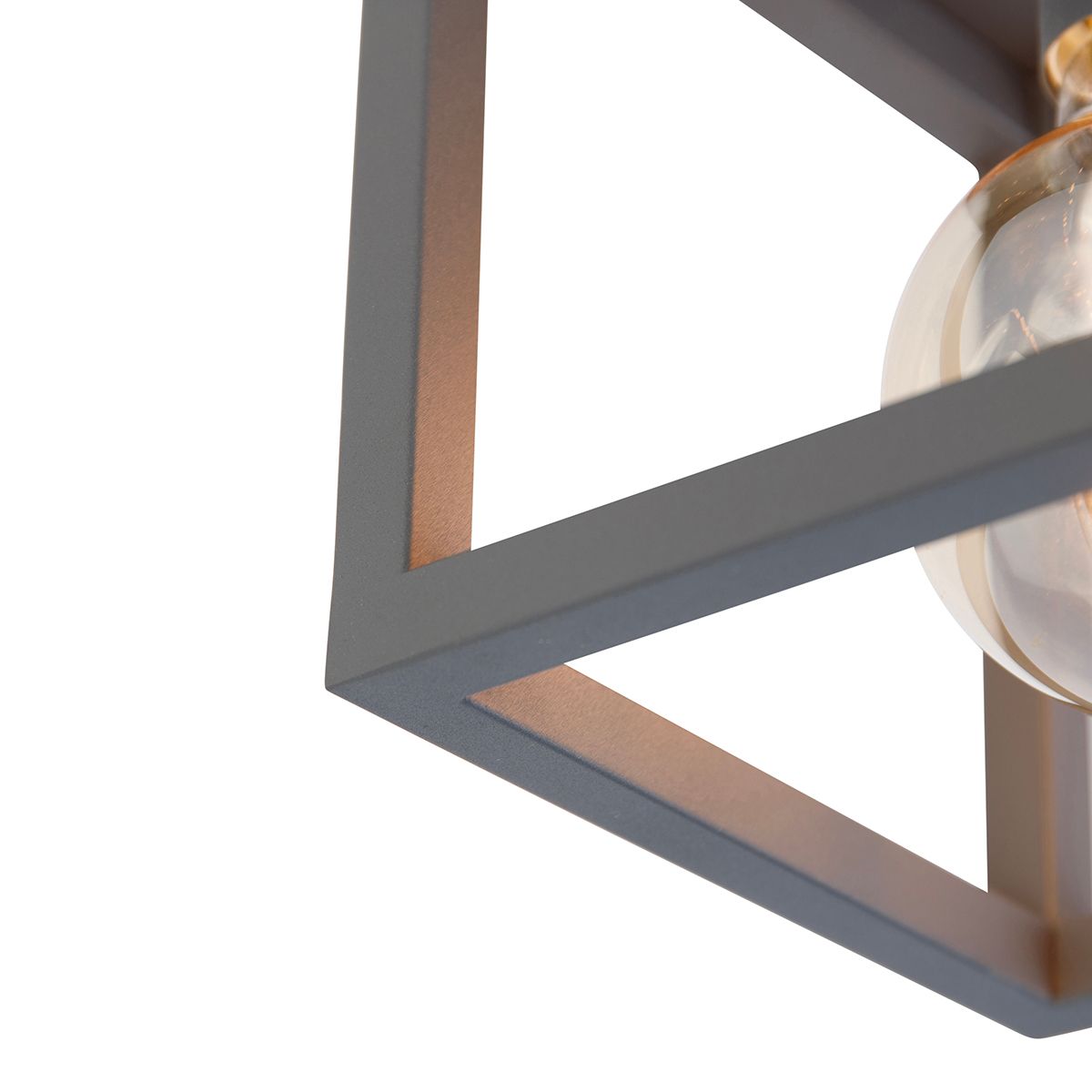 Industriële smart plafondlamp donkergrijs incl. Wifi G95 - Cage