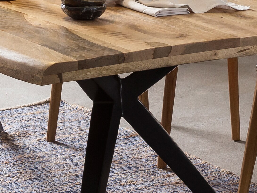 Tisch 200x100 Mango Metall Holztisch Esstisch Küchentisch Speisetisch Esszimmer