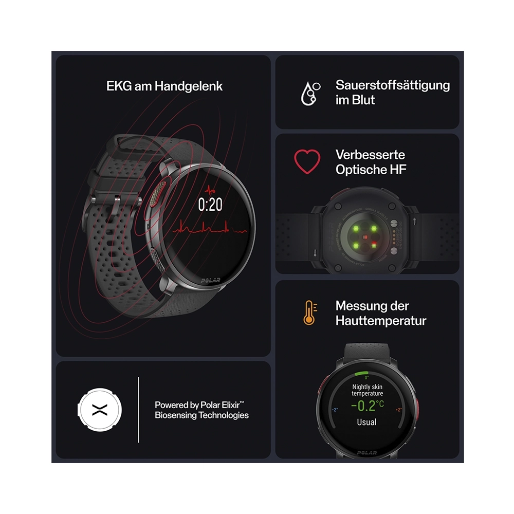 Polar Vantage V3 Smartwatch Night Black 47mm