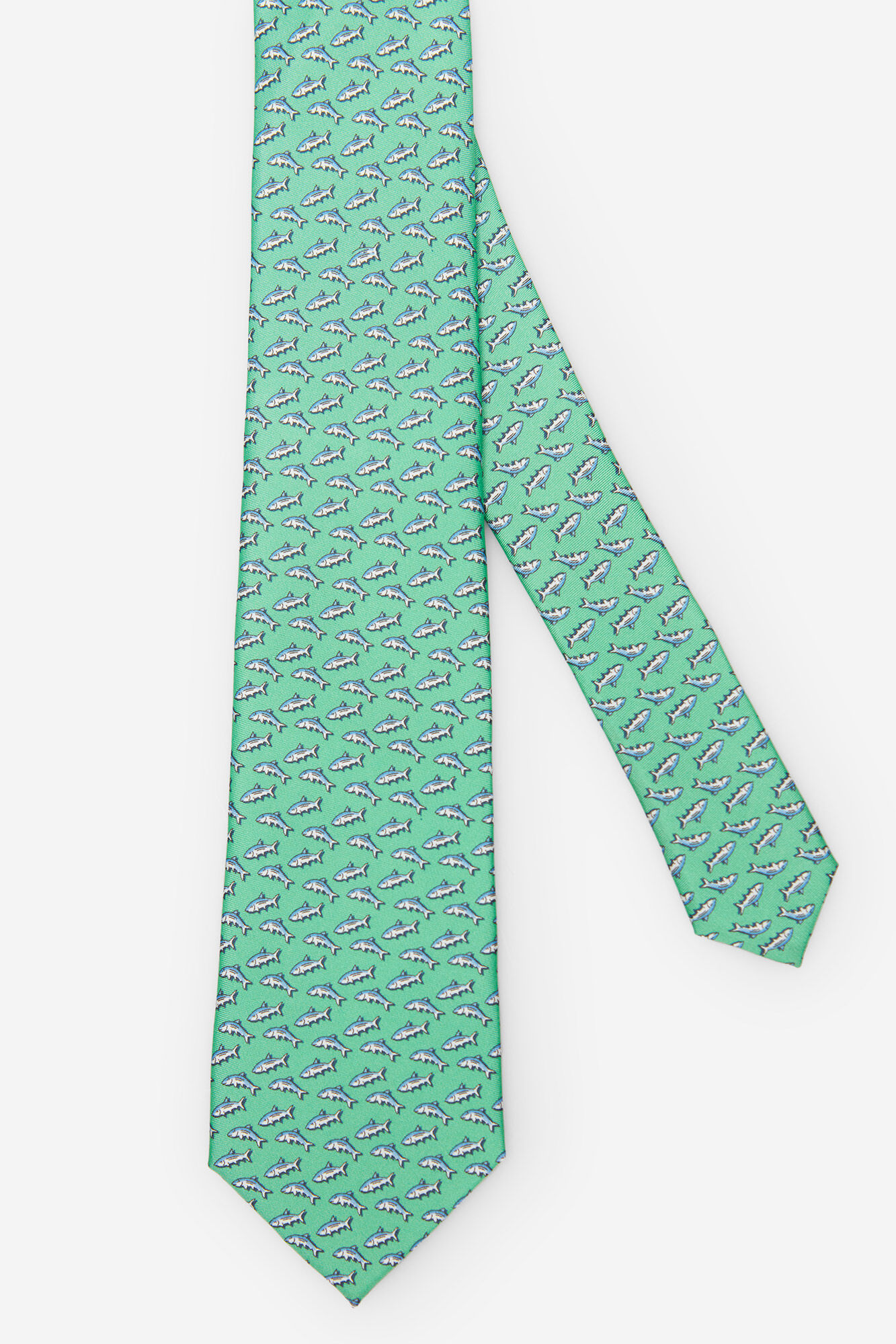 Desenho de gravata de seda - Verde