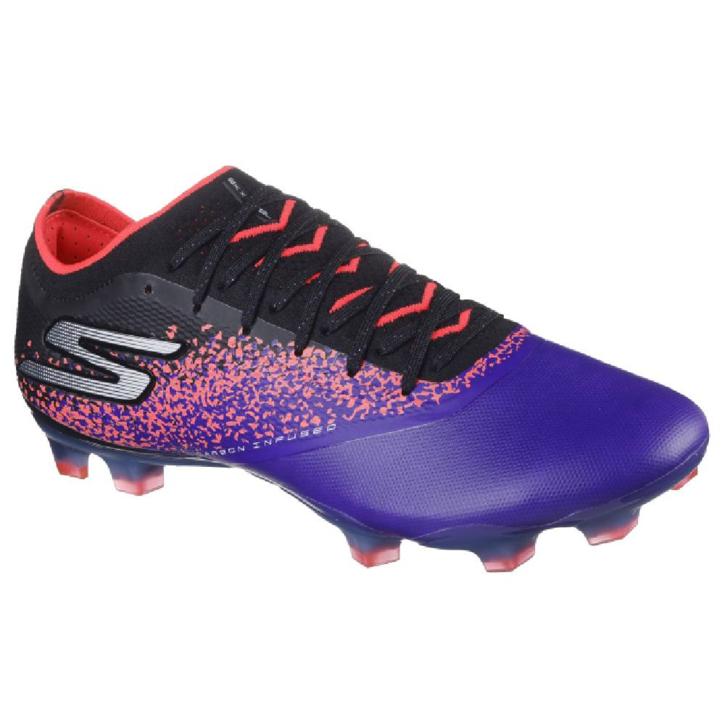 Skechers Razor 1.5 Elite Gras Voetbalschoenen (FG) Paars Zwart Oranje Zilver