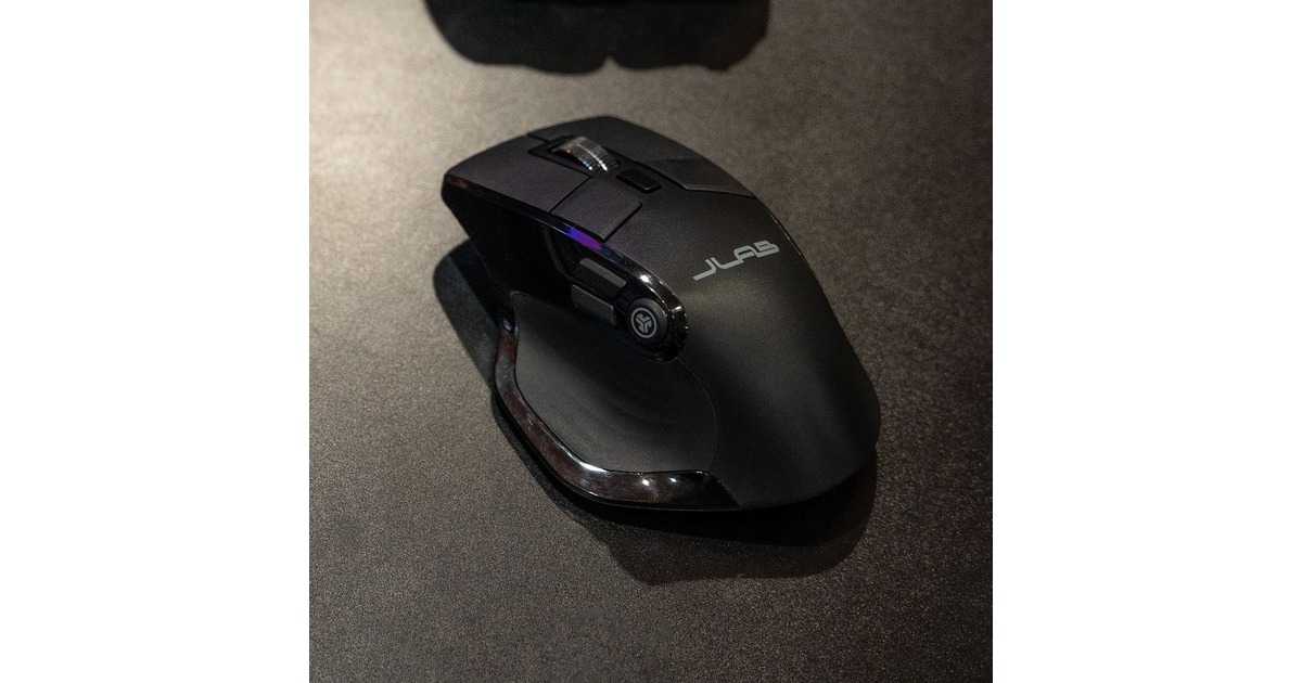 JLabEpic Wireless Mouse  (Zwart, 1200 - 2400 DPI, Bluetooth 5.2 / 2.4 GHz / USB)