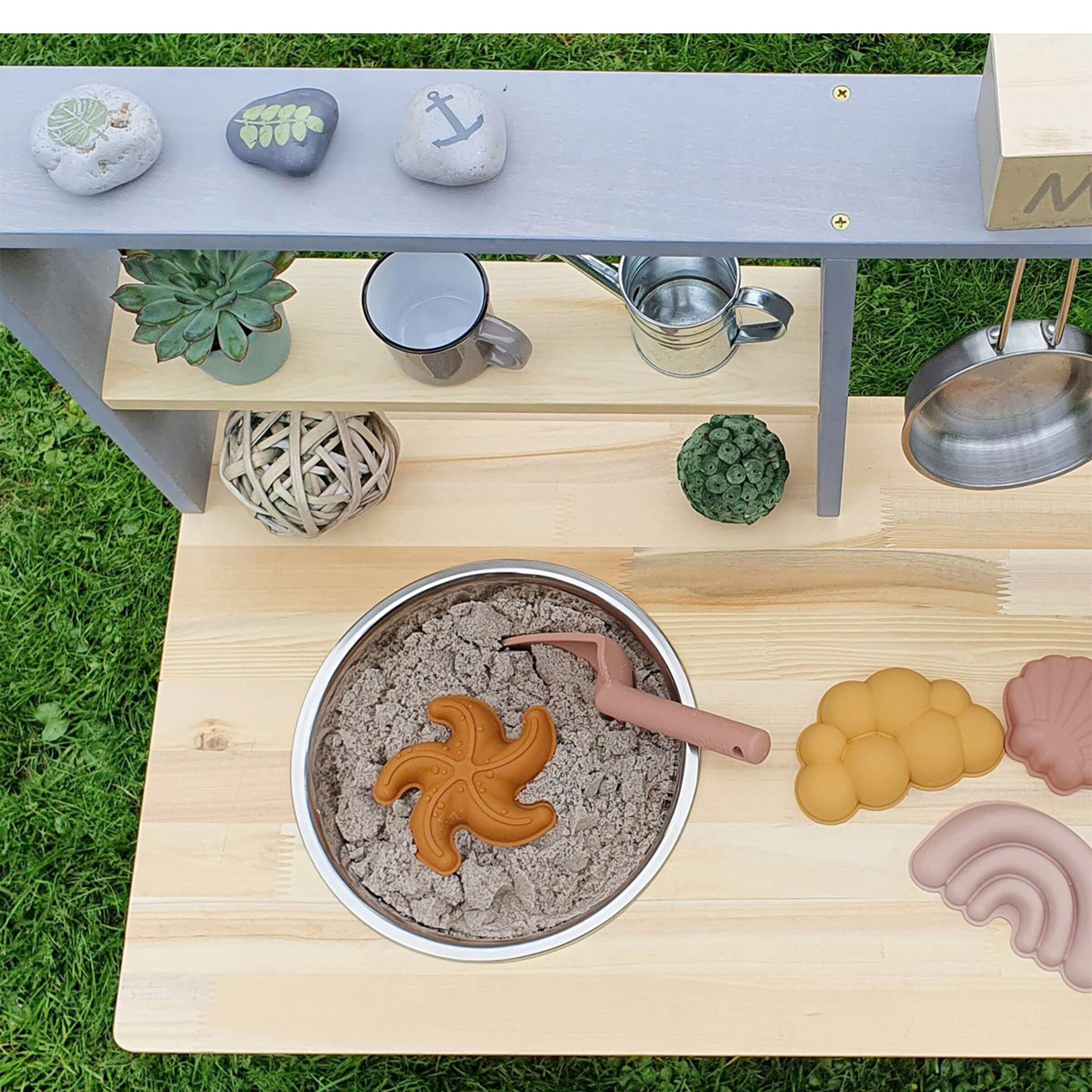 MUDDY BUDDY® Matschküche Mud Starter wolkengrau-natur