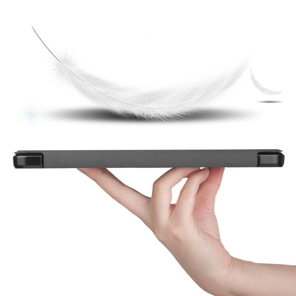 Samsung Galaxy Tab S8 / Tab S7 Flipcase Hülle Ledertasche mit Aufstellfunktion Litchi Look   S-Pen Halterung - Grau