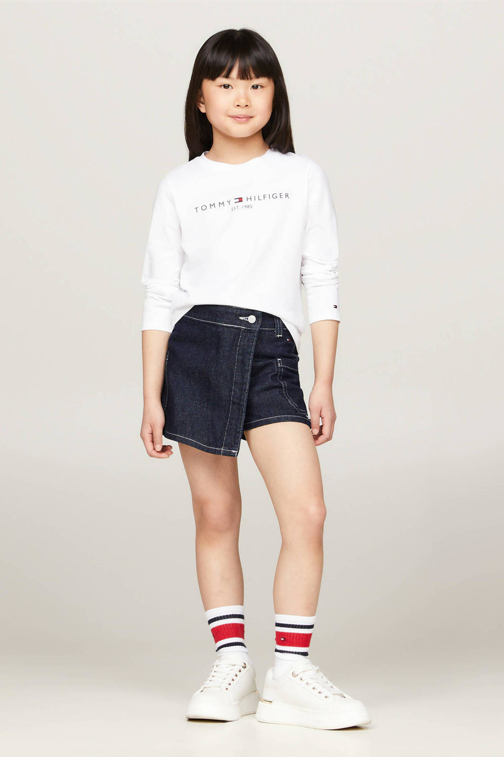 Tommy Hilfiger longsleeve van katoen wit