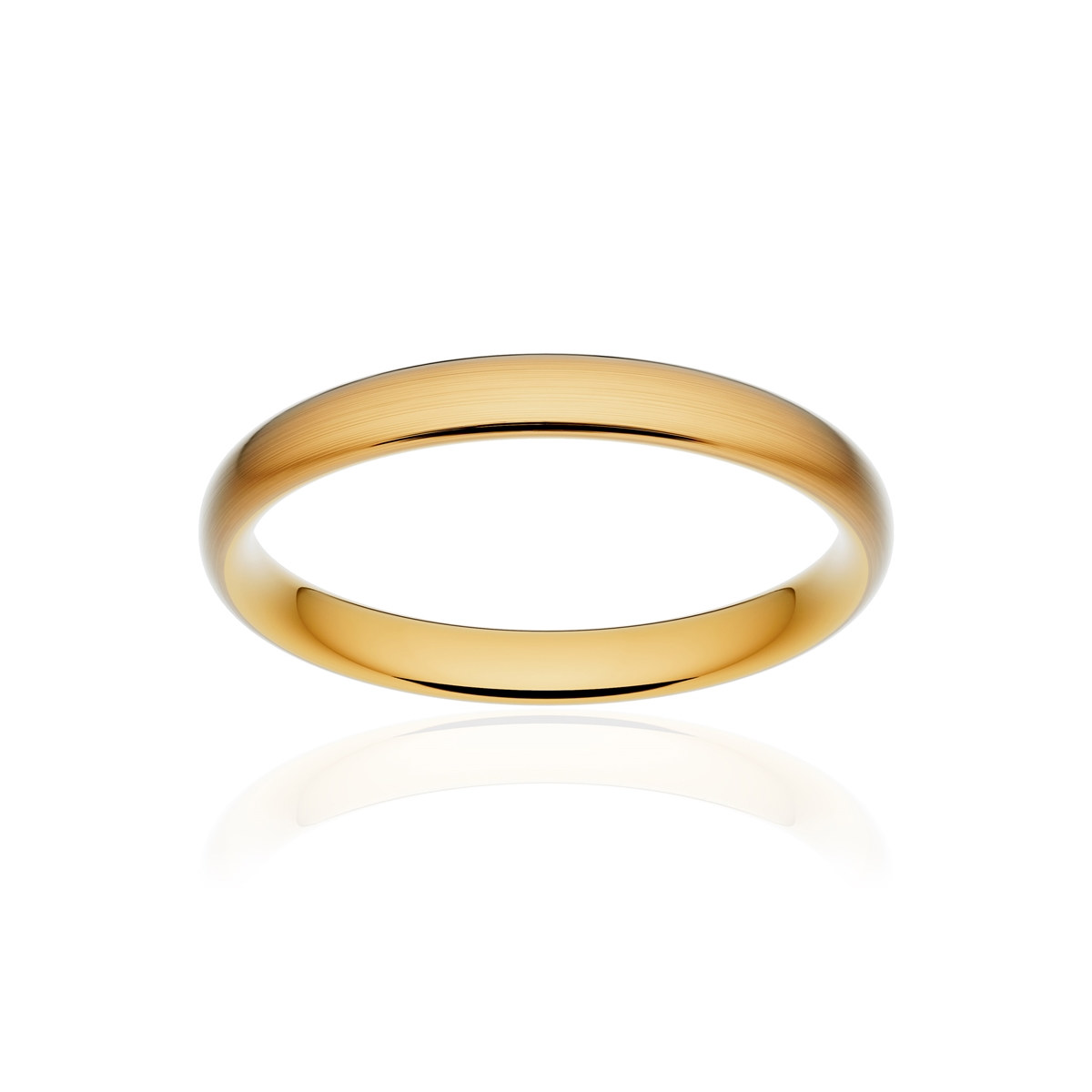 Alliance or 375 jaune brossé ruban confort 3mm