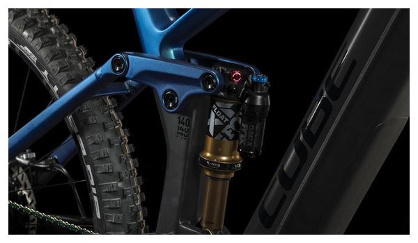 VTT Electrique Tout-Suspendu Cube Stereo Hybrid 140 HPC SLT 750 Sram XX1 Eagle AXS 12V 750 Wh Bleu Nebula Gris Carbon