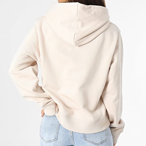 Sweat Capuche Femme Regular Monotype Embroidery 0296 Beige