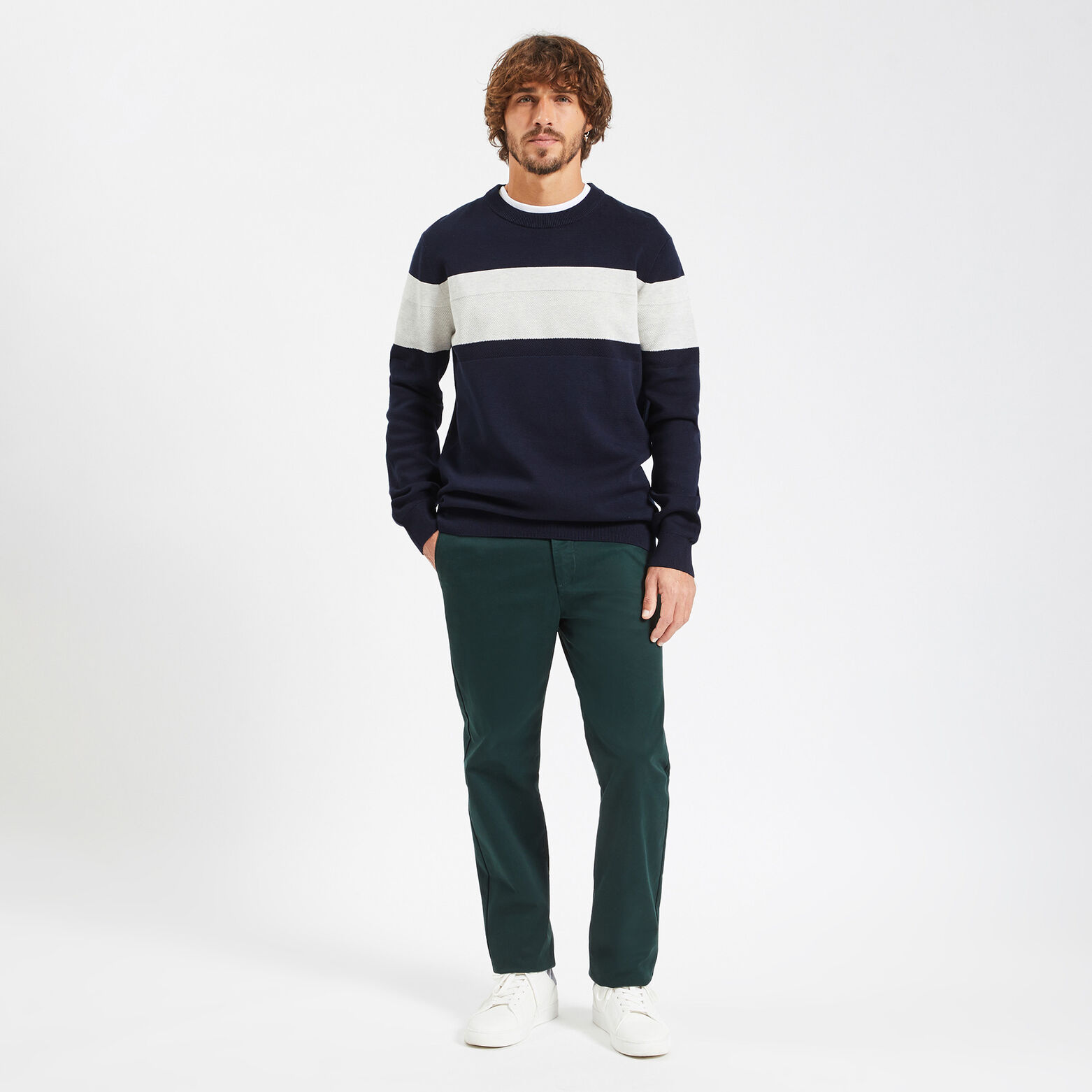 Pantalon chino regular 'le parfait by JULES' Vert