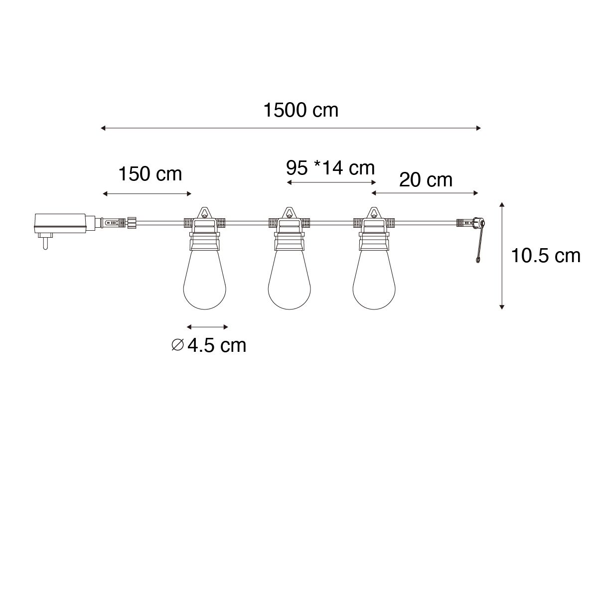 Smart lichtsnoer LED 15 meter 15-lichts opaal RGBW IP44 - Chill